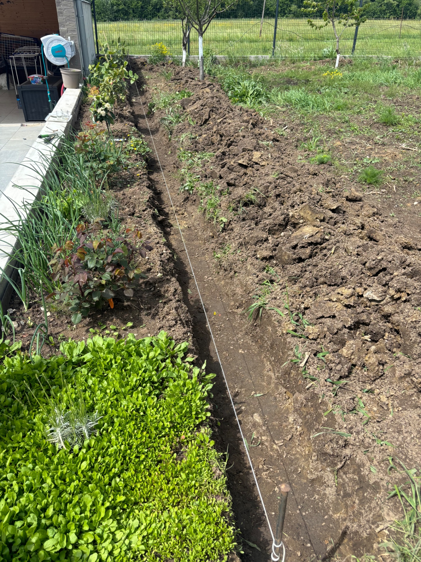 Préparation du terrain et implantation avant intervention